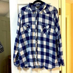 Torrid 4x plaid button up